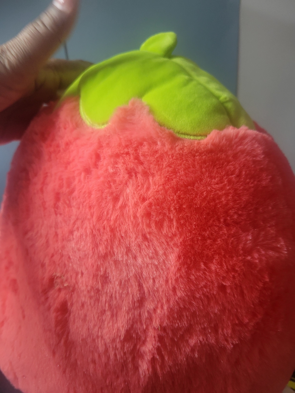 Squishmallows Coral-Red Plush Strawberry Pillow with Pink Tag - Picture 7 of 10